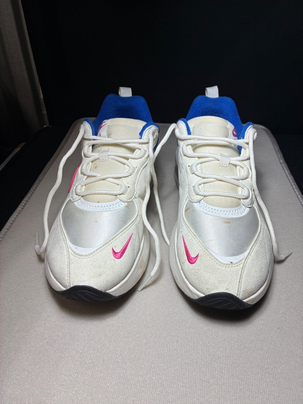 Nike White Sneakers with Pink Swoosh and Blue SKU CZ6156-102 USED